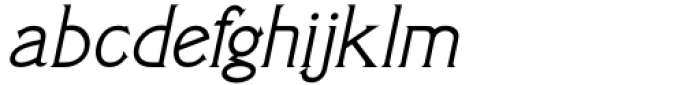 Pettiford JNL Oblique Font LOWERCASE