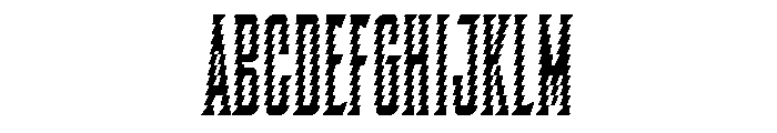 Penitente BT Serif Distorted Font UPPERCASE