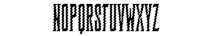 Penitente BT Serif Distorted Font LOWERCASE