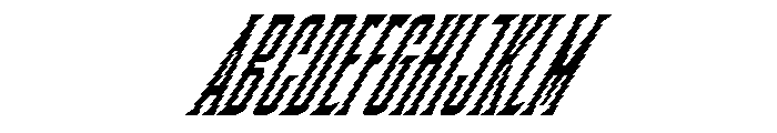Penitente BT Serif Slanted Distorted Font UPPERCASE