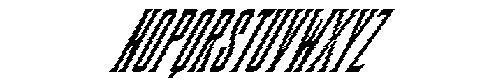 Penitente BT Serif Slanted Distorted Font UPPERCASE