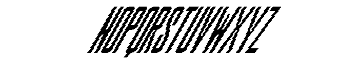 PenitenteBTSans SansSlantedDistorted Instance Font LOWERCASE