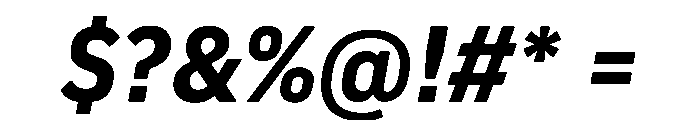 Pennsylvania Sans Bold Italic Font OTHER CHARS