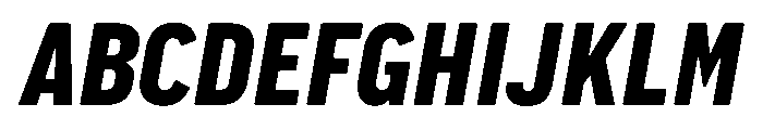 Pennsylvania Sans Condensed Black Italic Font UPPERCASE