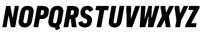 Pennsylvania Sans Condensed Black Italic Font UPPERCASE