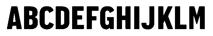 Pennsylvania Sans Condensed Black Font UPPERCASE