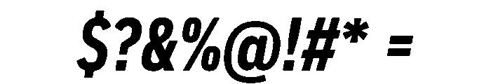 Pennsylvania Sans Condensed Bold Italic Font OTHER CHARS