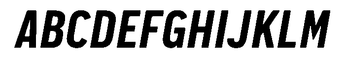 Pennsylvania Sans Condensed Bold Italic Font UPPERCASE