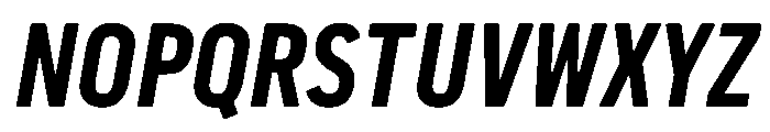 Pennsylvania Sans Condensed Bold Italic Font UPPERCASE