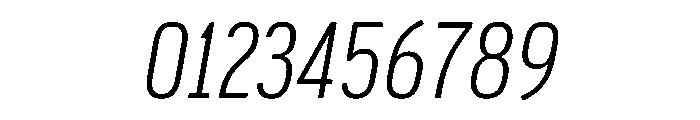 Pennsylvania Sans Condensed Light Italic Font OTHER CHARS