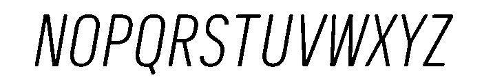 Pennsylvania Sans Condensed Light Italic Font UPPERCASE