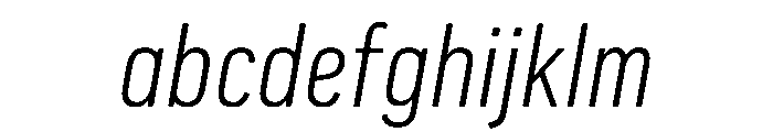 Pennsylvania Sans Condensed Light Italic FONT