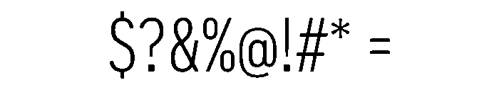 Pennsylvania Sans Condensed Light Font OTHER CHARS