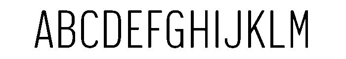 Pennsylvania Sans Condensed Light Font UPPERCASE