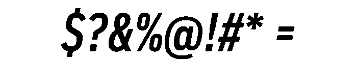 Pennsylvania Sans Condensed Medium Italic Font OTHER CHARS