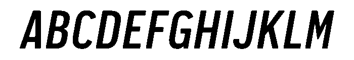 Pennsylvania Sans Condensed Medium Italic Font UPPERCASE