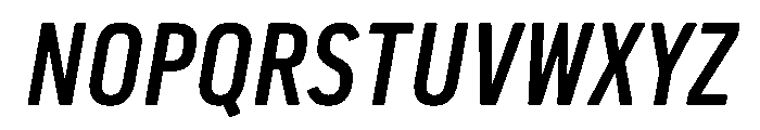 Pennsylvania Sans Condensed Medium Italic Font UPPERCASE