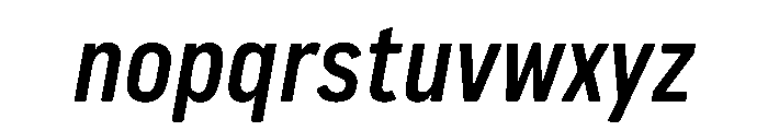 Pennsylvania Sans Condensed Medium Italic Font LOWERCASE