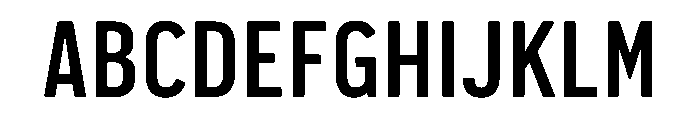 Pennsylvania Sans Condensed Medium Font UPPERCASE
