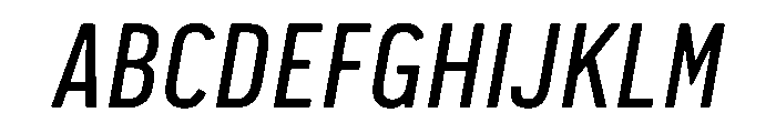 Pennsylvania Sans Condensed Regular Italic Font UPPERCASE