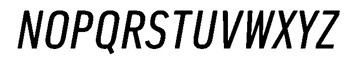 Pennsylvania Sans Condensed Regular Italic Font UPPERCASE