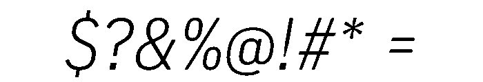 Pennsylvania Sans Light Italic Font OTHER CHARS