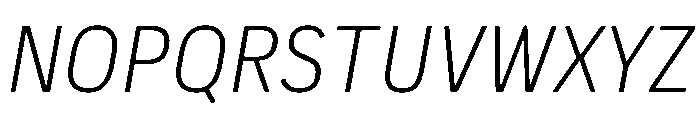 Pennsylvania Sans Light Italic Font UPPERCASE