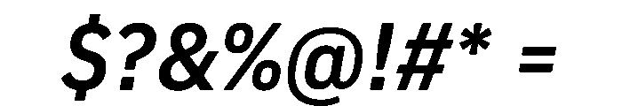 Pennsylvania Sans Medium Italic Font OTHER CHARS