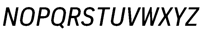 Pennsylvania Sans Regular Italic Font UPPERCASE