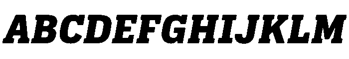 Pennsylvania Slab Black Italic Font UPPERCASE