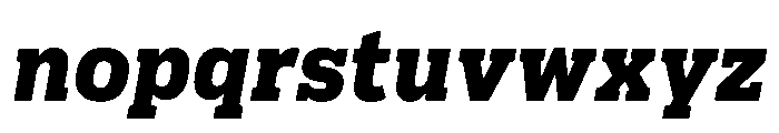 Pennsylvania Slab Black Italic Font LOWERCASE