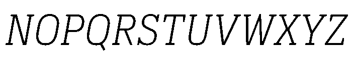 Pennsylvania Slab Light Italic Font UPPERCASE