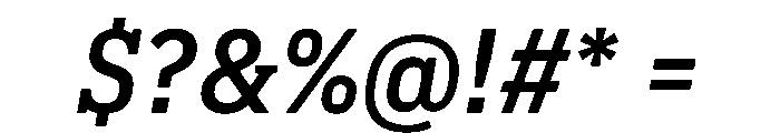 Pennsylvania Slab Medium Italic Font OTHER CHARS