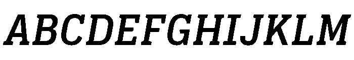 Pennsylvania Slab Medium Italic Font UPPERCASE