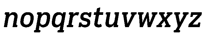 Pennsylvania Slab Medium Italic Font LOWERCASE