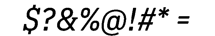 Pennsylvania Slab Regular Italic Font OTHER CHARS
