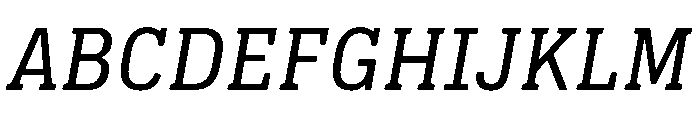 Pennsylvania Slab Regular Italic Font UPPERCASE