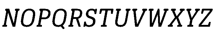 Pennsylvania Slab Regular Italic Font UPPERCASE