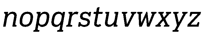 Pennsylvania Slab Regular Italic Font LOWERCASE