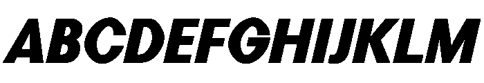 Perfektta TRIAL BlackItalic Instance Font UPPERCASE