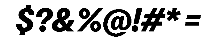 Perfektta TRIAL ExtraBoldItalic Instance Font OTHER CHARS