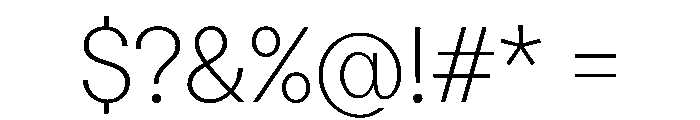 Perfektta TRIAL Light Instance Font OTHER CHARS