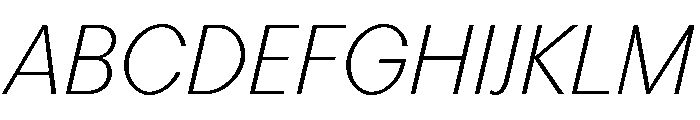 Perfektta TRIAL LightItalic Instance Font UPPERCASE