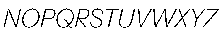 Perfektta TRIAL LightItalic Instance Font UPPERCASE