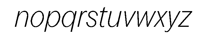 Perfektta TRIAL LightItalic Instance Font LOWERCASE