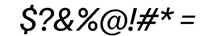 Perfektta TRIAL MediumItalic Instance Font OTHER CHARS