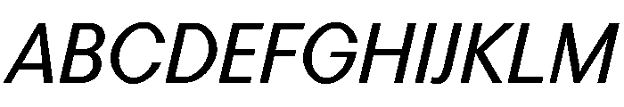 Perfektta TRIAL MediumItalic Instance Font UPPERCASE