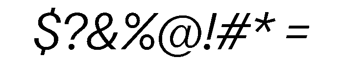 Perfektta TRIAL RegularItalic Instance Font OTHER CHARS