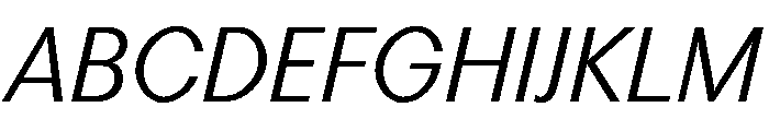 Perfektta TRIAL RegularItalic Instance Font UPPERCASE