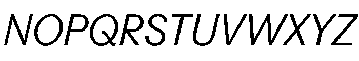 Perfektta TRIAL RegularItalic Instance Font UPPERCASE
